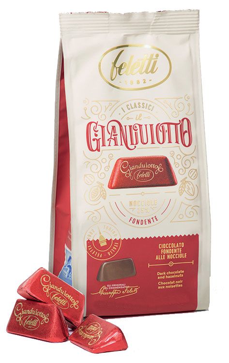Конфеты шоколадные Feletti Dark Red Gianduiotti Италия, 130 г
