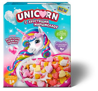 Готовый завтрак Unicorn с хрустящим маршмеллоу со вкусом манго и ананаса 160 г 235₽