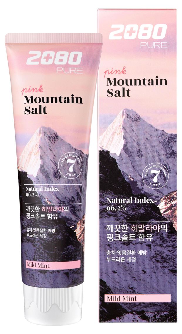 Зубная паста Dental Clinic 2080 Mountain Salt Mild Mint Розовая Гималайская Соль Корея 125 г 430₽