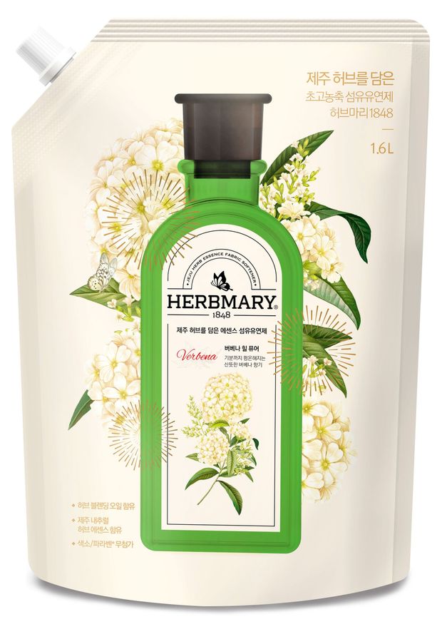 Кондиционер для белья Kerasys Herbmary Вербена Корея, 1,6 л