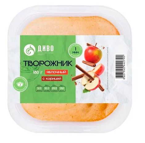 Творожник Диво яблочный с корицей, 180 г