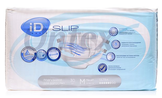 Подгузники для взрослых iD Slip Basic M, 30 шт