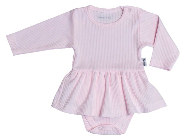 Боди-платье для новорожденных Амелли розовое, размер 74 см