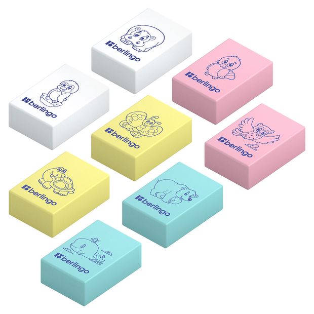 Ластик Berlingo Animals прямоугольный 1 шт в ассортименте 13₽