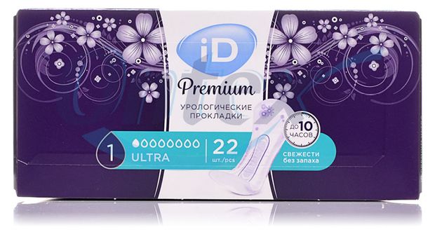 Прокладки урологические iD Light Premium Ultra Для легкой степени недержания, 22 шт