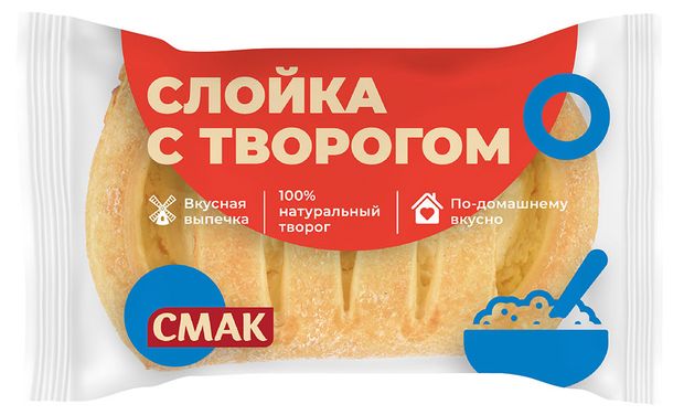 Слойка Смак с творогом, 100 г
