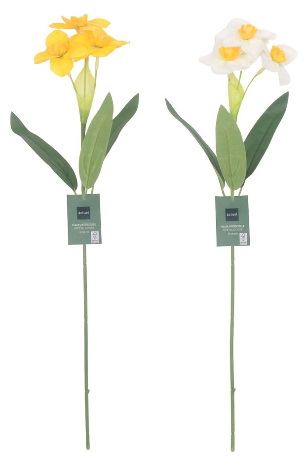 Цветок искусственный Actuel Нарцисс 3 цветка 42 см в ассортименте 70₽