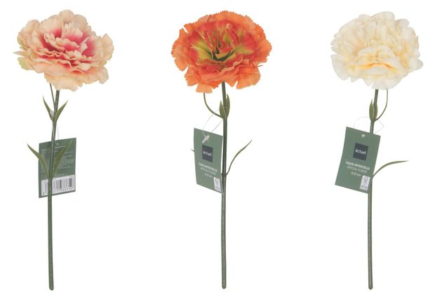 Цветок искусственный Actuel Гвоздика 27 см в ассортименте 70₽