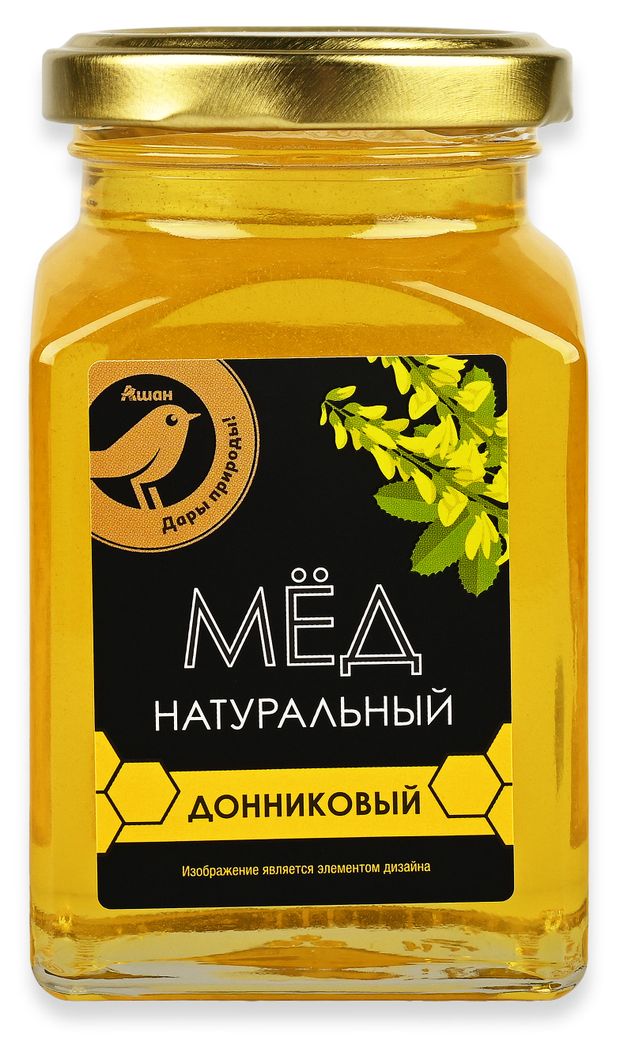 Мед АШАН Золотая птица натуральный донниковый, 320 г