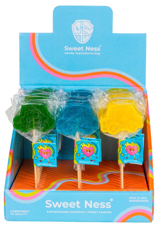 Карамель леденцовая Sweet Ness на основе подсластителя изомальт Машинки Ассорти 25 г, 1 шт в ассортименте