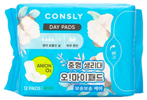 Прокладки гигиенические CONSLY Oh! My Pads 4 капли, 12 шт