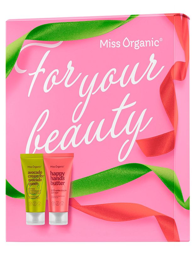 Набор подарочный Miss Organic For Your Beauty Крем для рук питательный 50 мл + SOS Крем-масло для рук 50 мл