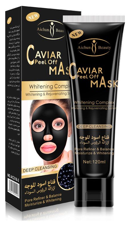 Маска-пленка для лица Aichun Beauty с экстрактом чёрной икры Caviar Peel Off Facial Mask, 120 мл