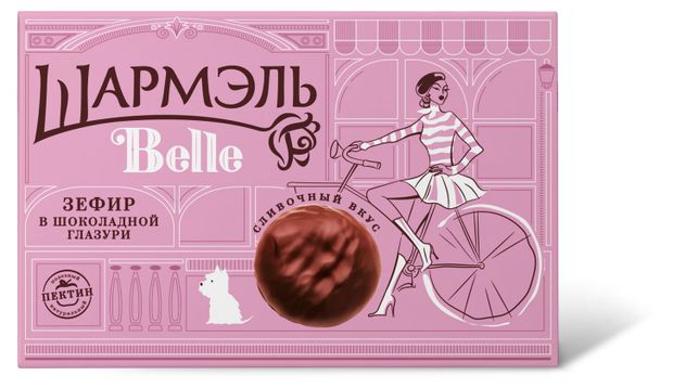 Зефир в шоколадной глазури Шармэль Belle вкус сливочный, 200 г