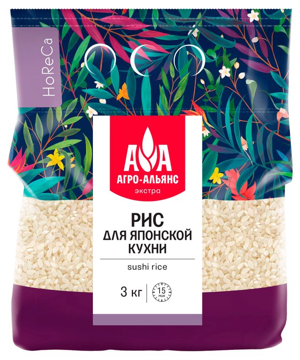 Рис для японской кухни Агро-Альянс 3 кг 400₽