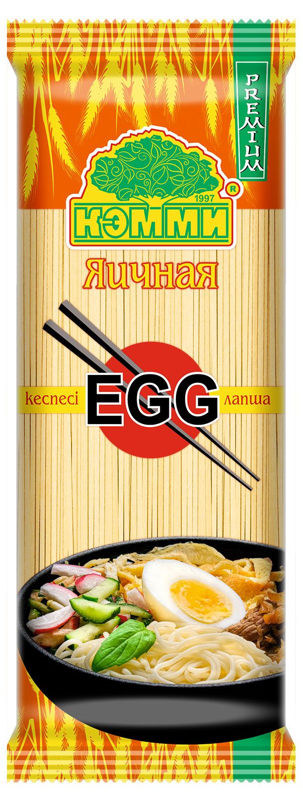 Лапша пшеничная КЭММИ Premium Яичная Казахстан, 250 г