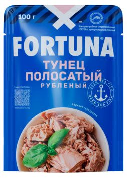 Тунец рубленый Fortuna в собственном соку Таиланд, 100 г