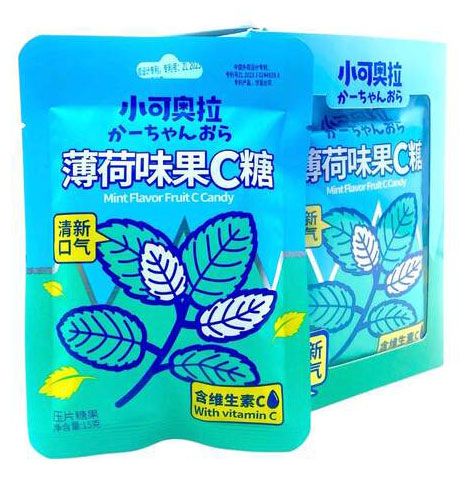 Конфеты Fruit C Candy Драже со вкусом ментола без добавления сахара Китай, 15 г