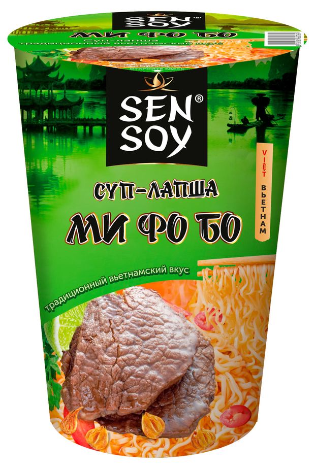 Суп-лапша быстрого приготовления Sen Soy Ми Фо Бо Вьетнам 65 г 120₽