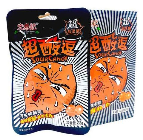 Карамель HongTaiKee кислая со вкусом колы Китай, 22 г