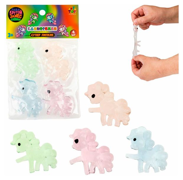 Таба сквиши 1TOY Крутой замес Единорожки, 4 шт