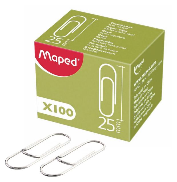 Скрепки Maped с отгибом 25 мм 100 шт 53₽