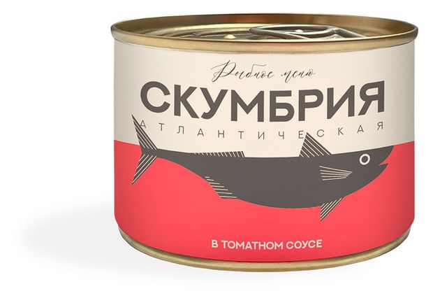 Скумбрия Рыбное меню атлантическая в томатном соусе 250 г 200₽