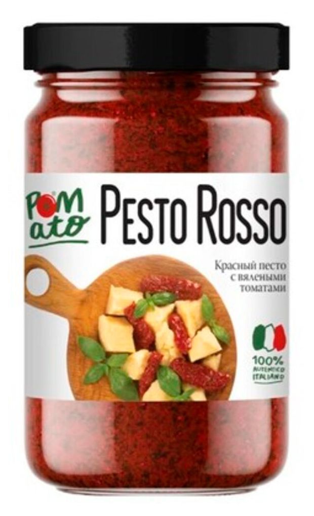 Соус Pomato Красный песто с вялеными томатами Италия, 190 г