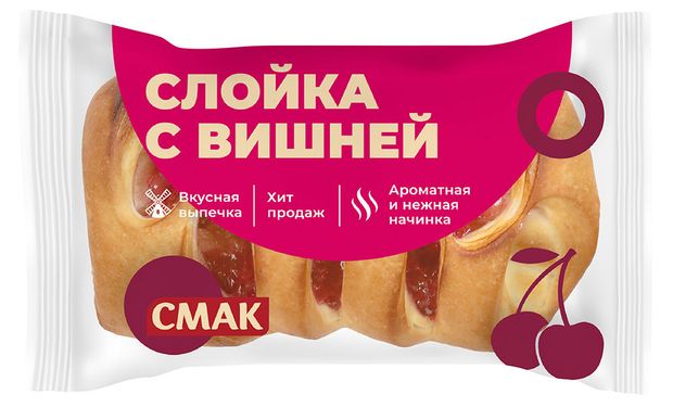 Слойка Смак с вишней, 90 г
