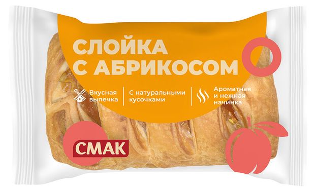 Слойка Смак с абрикосом, 90 г