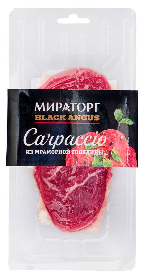 Карпаччо из мраморной говядины Мираторг Black Angus Carpaccio охлажденный 90 г 195₽