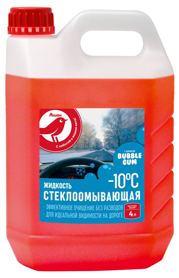 фото Жидкость стеклоомывателя -10с ашан красная птица, 4 л