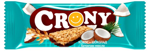 Батончик-мюсли Леовит Crony Кокос-шоколад, 50 г