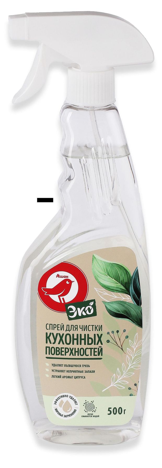 Чистящее средство АШАН Красная птица Эко Спрей для кухонных поверхностей 500 г 170₽