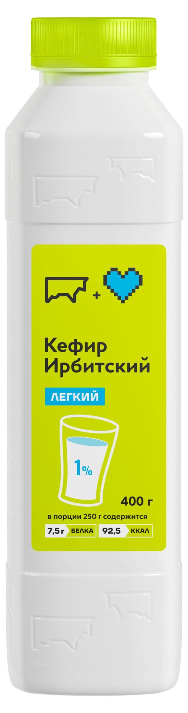 Кефир Ирбитский Ирбитский легкий 1% ГОСТ, 400 г