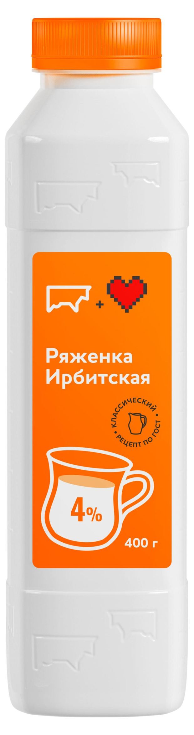Напиток кисломолочный Ряженка Ирбитская 4%, 400 г