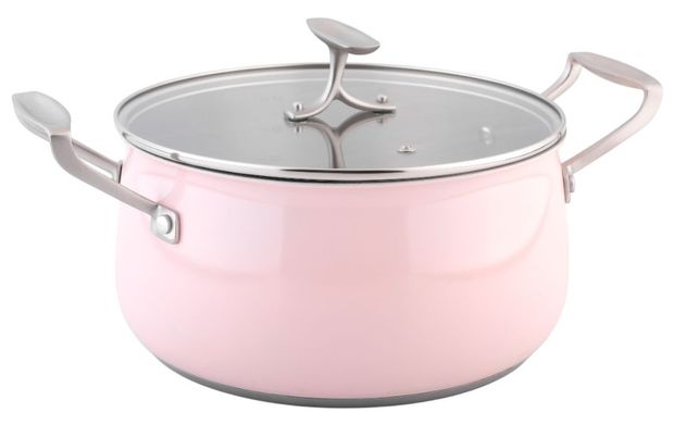 Кастрюля Actuel с крышкой розовая, 4,5 л