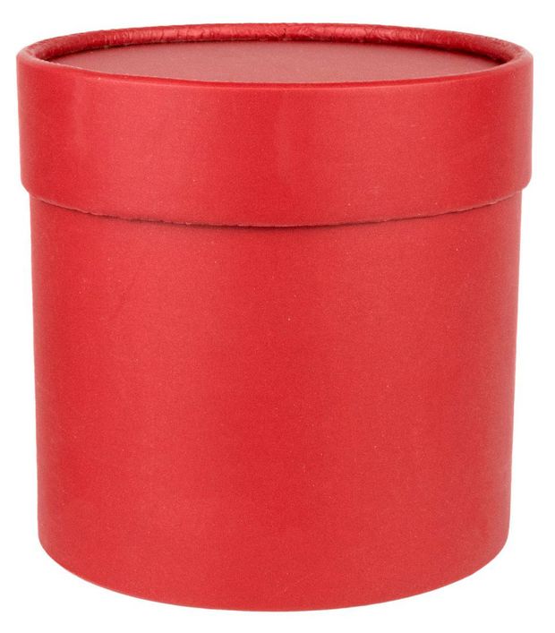 Коробка шляпная подарочная круглая Азалия Декор для цветов и подарков красная, D12,5xH12,5 см
