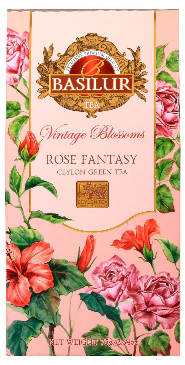 Чай зеленый Basilur Vintage Blossoms Rose Fantasy Шри-Ланка 75 г 280₽