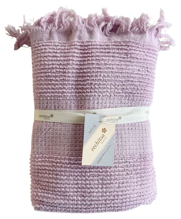 Полотенце махрово-вафельное Речицкий текстиль лаванда Беларусь, 70x140 см