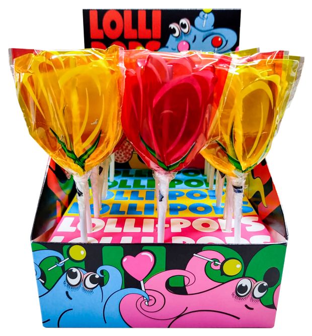 Карамель леденцовая Петруша Тюльпан Ассорти со вкусом манго малины Беларусь 40 г, 1 шт в ассортименте