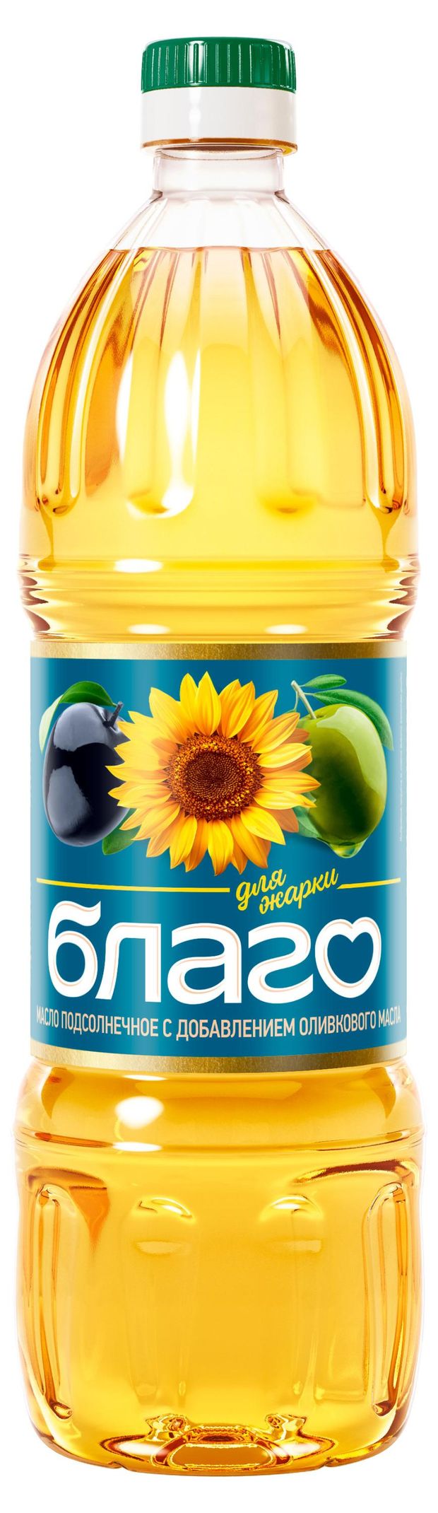 Масло подсолнечно-оливковое Благо рафинированное, 1 л
