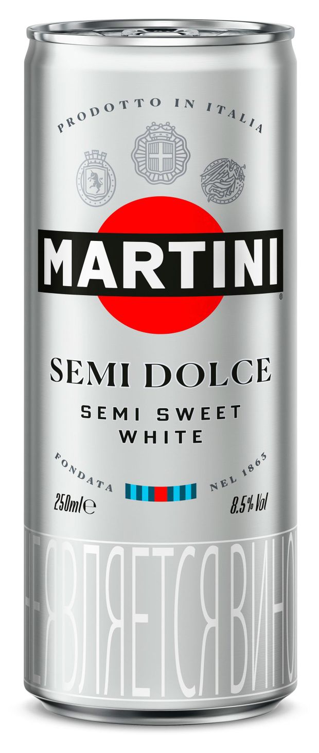 Игристый винный напиток Martini Semi Dolce белый сладкий Италия, 0,25 л