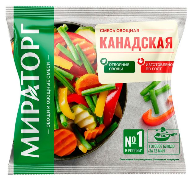 Смесь овощная Мираторг Канадская замороженная, 400 г