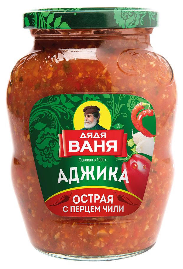 Аджика острая Дядя Ваня с перцем чили, 370 г