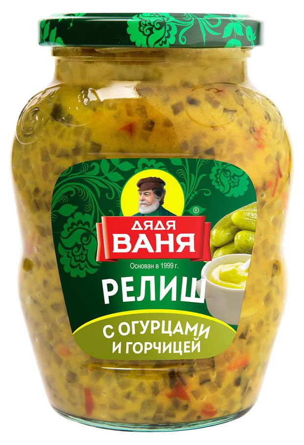 Релиш Дядя Ваня с огурцами и горчицей 350 г 270₽