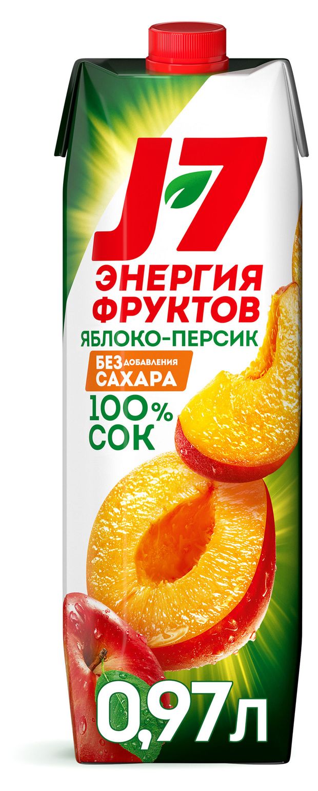 Нектар персиковый J7 с мякотью, 970 мл