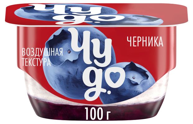 Творожок Чудо воздушный черника 4,2% БЗМЖ, 100 г
