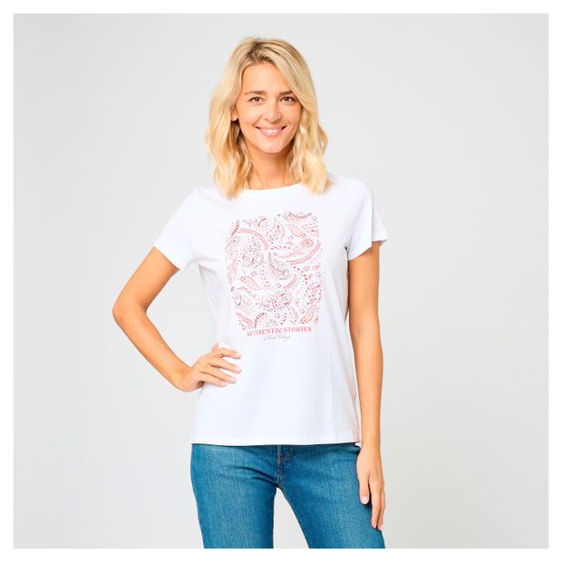 Футболка женская InExtenso с коротким рукавом белая, р. XS-XXL