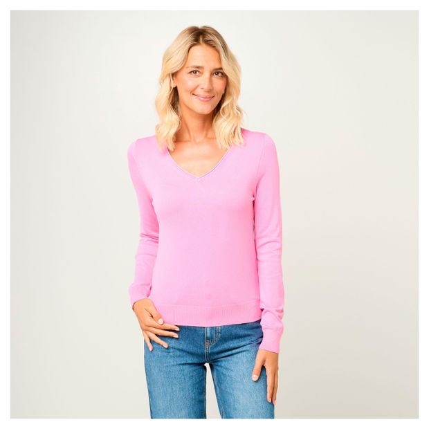 Пуловер женский InExtenso розовый, р. XS-XXL